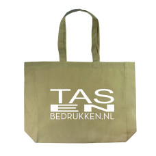Katoenen shopper met souffle